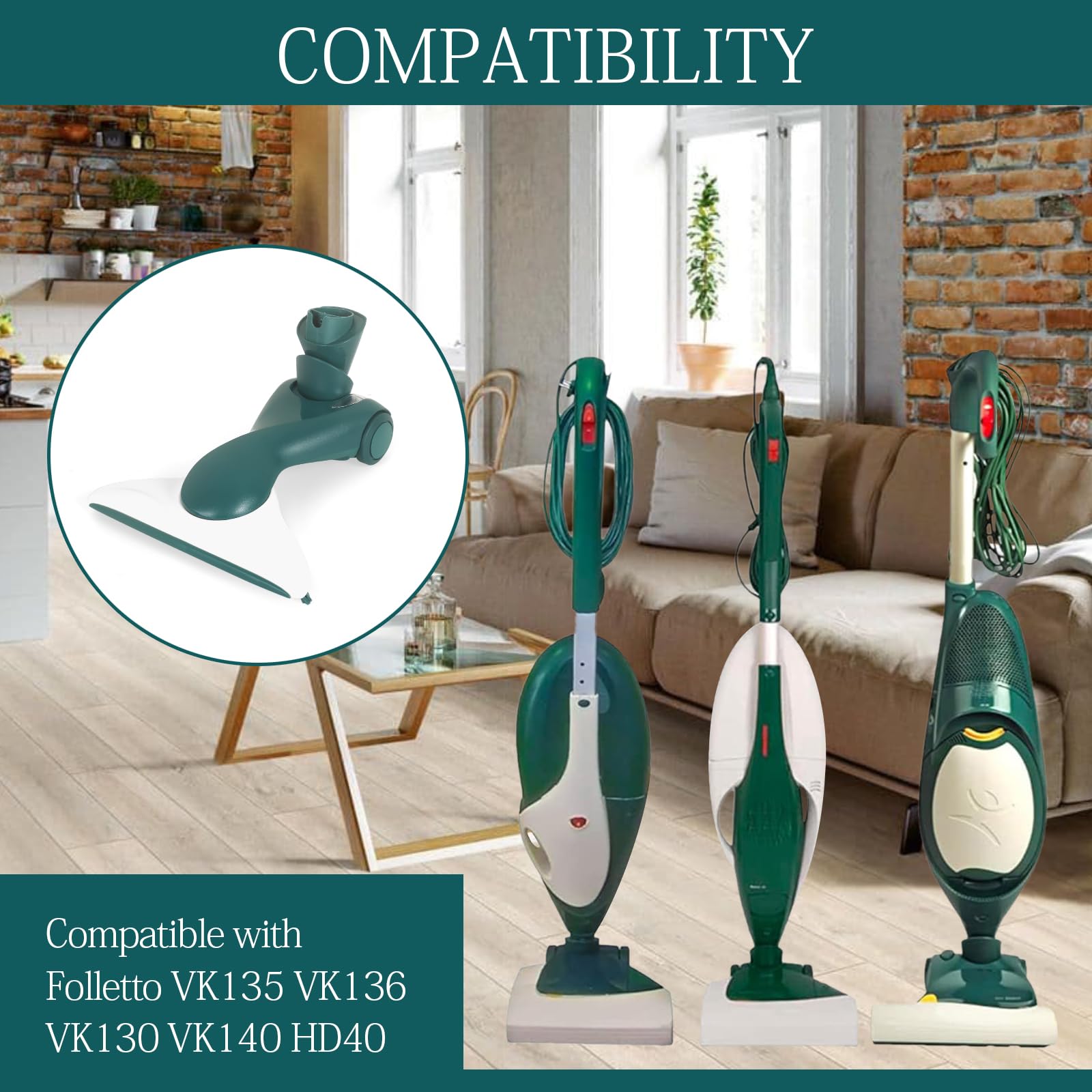 Spazzola per Folletto VK140 VK130 VK135 VK136 HD40 con Spazzola per Pulizia Ricambi per Folletto vk135 VK140