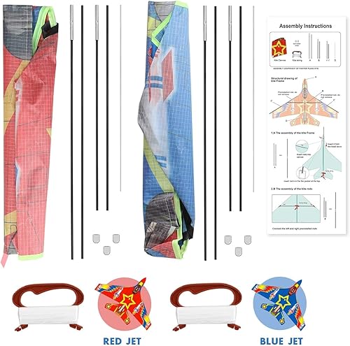 Miniatura 7 de TOY Life - Paquete de 2 cometas para niños fáciles de volar - Cometas para adultos - Juegos y actividades al aire libre Cometas grandes para niños