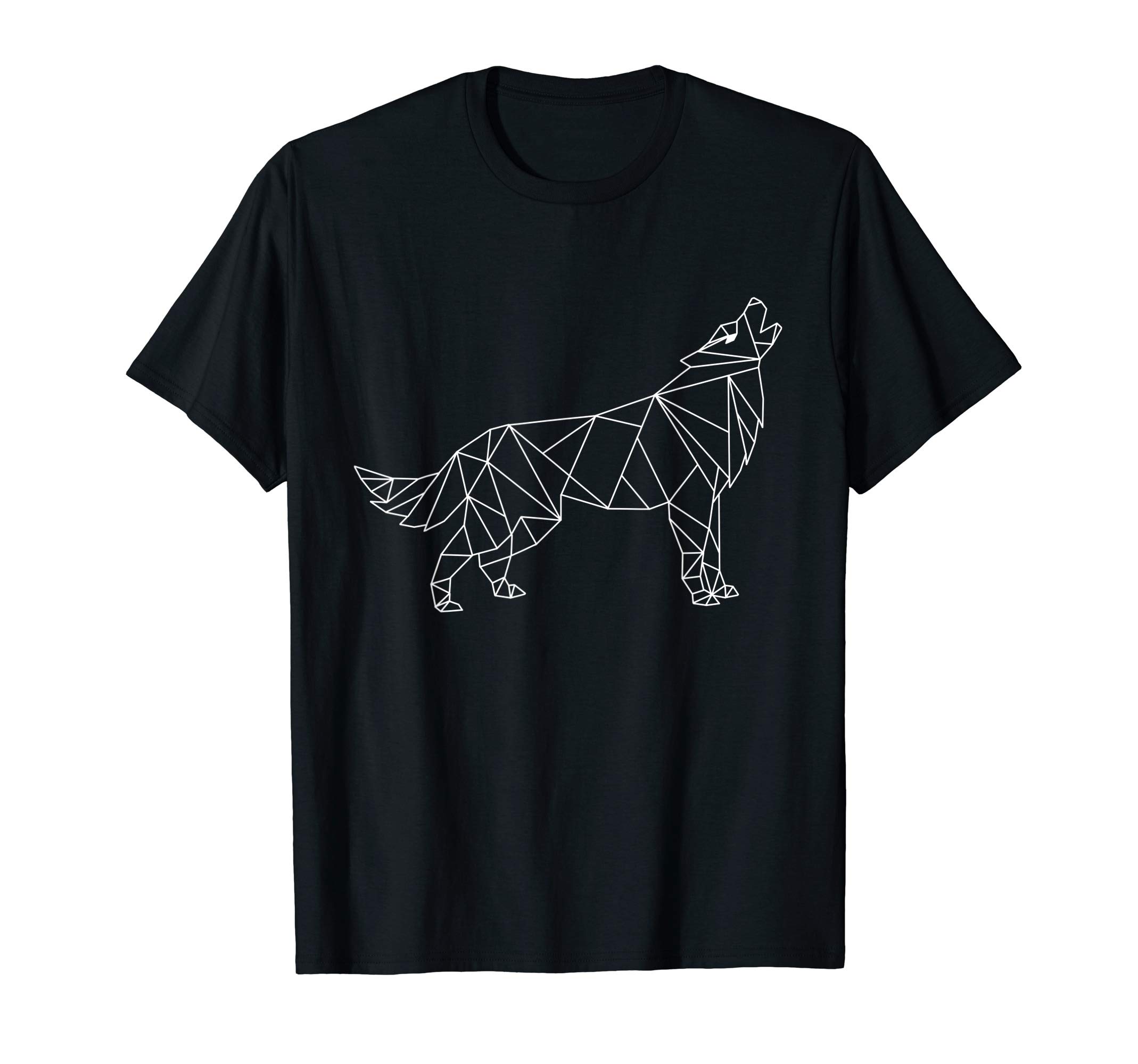 Howling Wolf Tshirt | Polygon Geometry Vector Silhouette Art T-Shirt