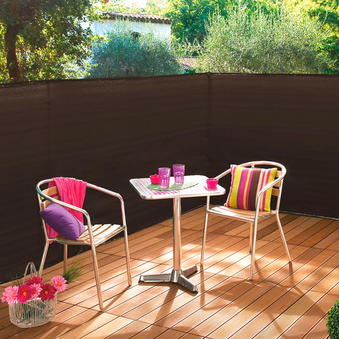 Nortene Malla de Ocultación Recynet Plus 170 gr Marrón Anti-UV Exterior 1X50 M