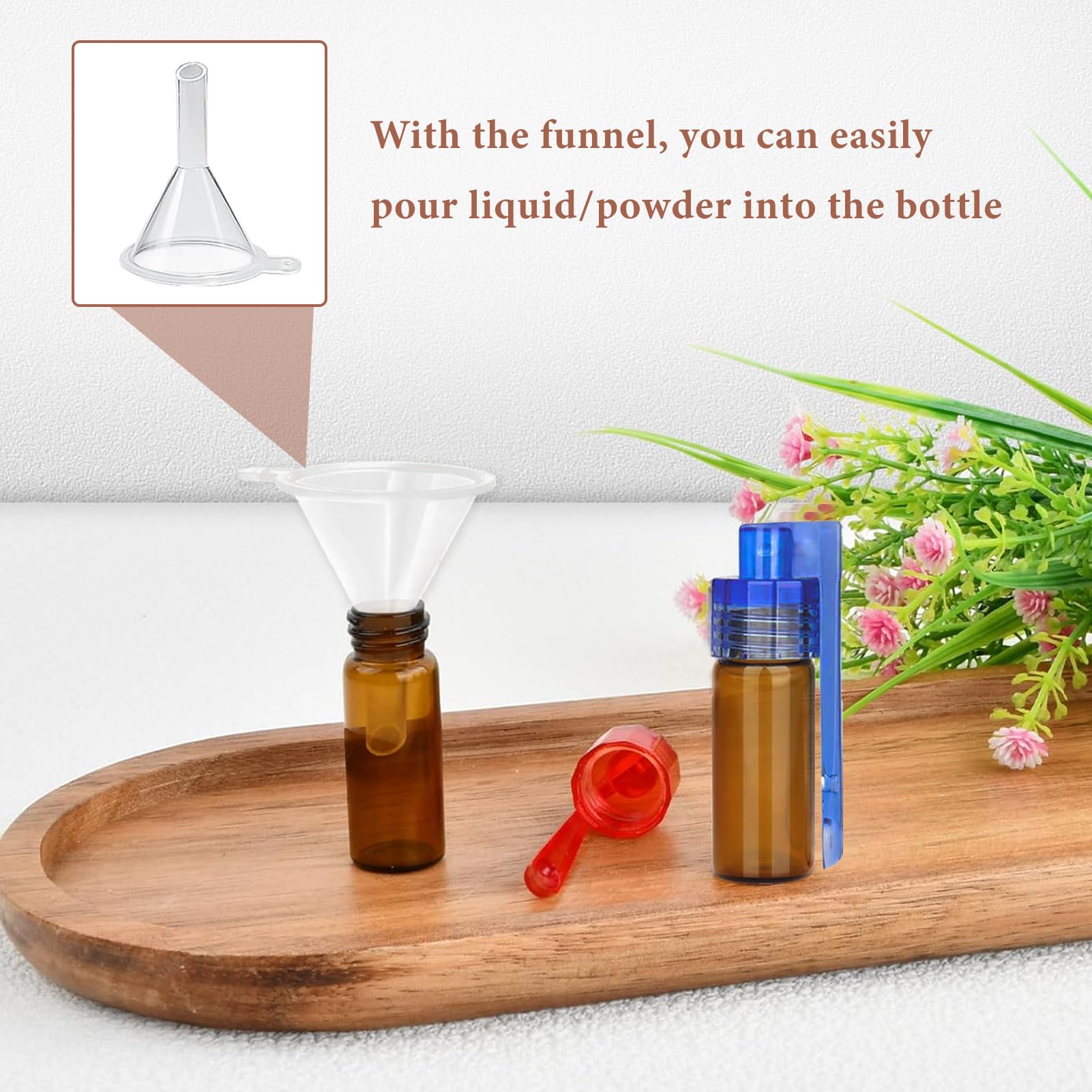 Safe Snorting Kit Snuff Bullet Snorter 6 Pcs Snorting Kit, Waterproof Sall Glass Bottle ...