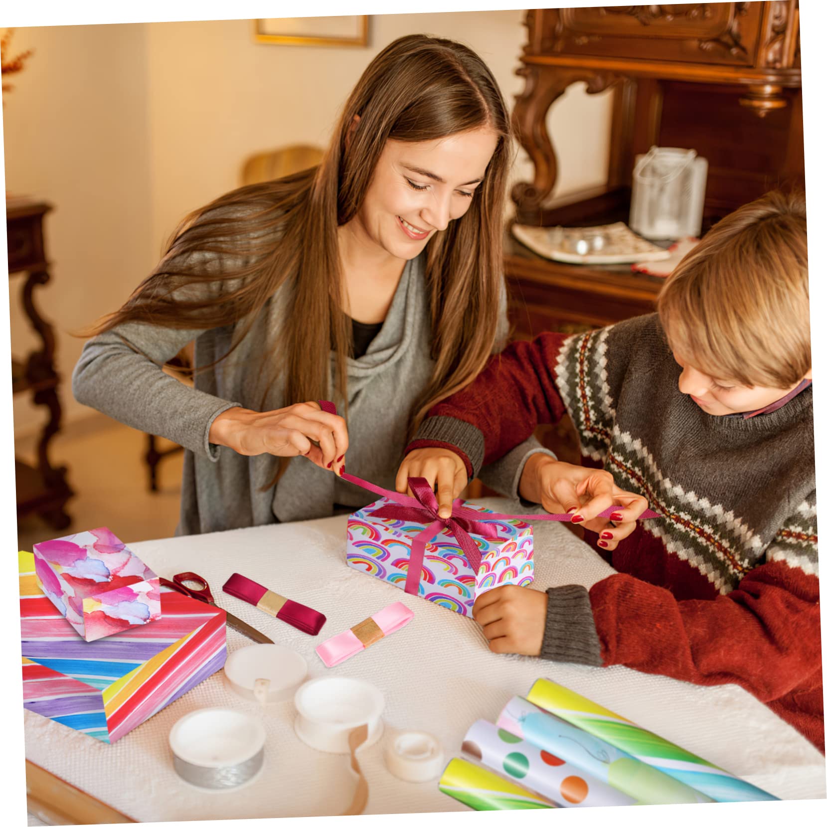 HAMPPLIES Geschenkpapier Für Geburtstag Geburtstagspapierrollen Mit Muster Diy Handwerk Papiere Für Großbestellungen Geschenkverpackung Für Männer Und Frauen