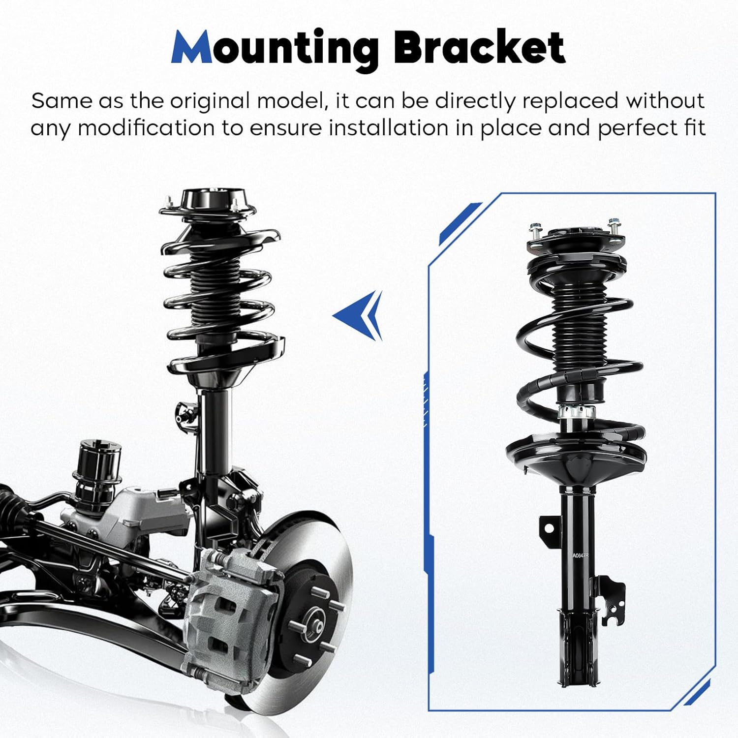 Front Complete Struts Assembly w/Coil Spring Shock Absorber Fit for Toyota Highlander FWD 2004-2007, Replace for 172211 172212