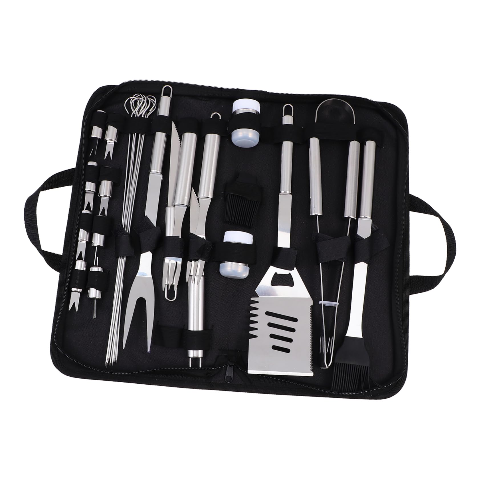 Abaodam Kit Barbecue Professionale Attrezzi in Acciaio Accessori Per Utensili Barbecue Portatili Per Esterni Completo