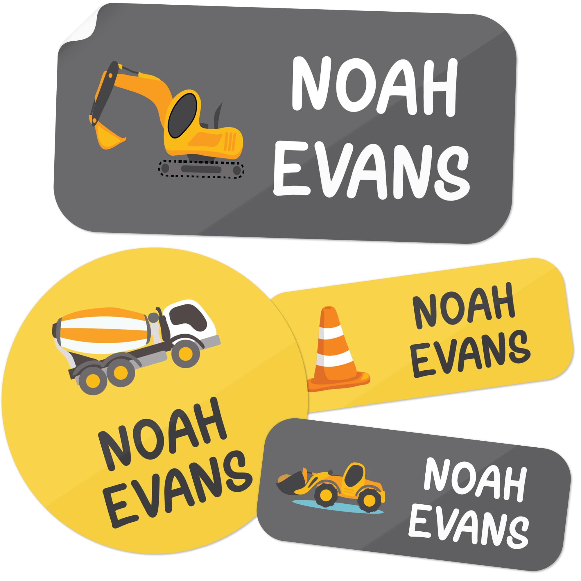 Personalized Daycare Name Labels for Kids, (130 Pack) Waterproof Custom Name Stickers for Clothing Tags, Lunch Boxes and School Supplies, Made in USA