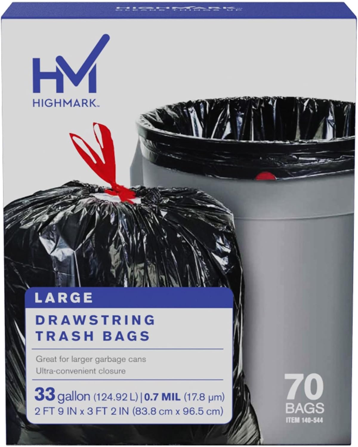 Highmark Trash Bags, 33 Gallons, Box Of 70, DP00544