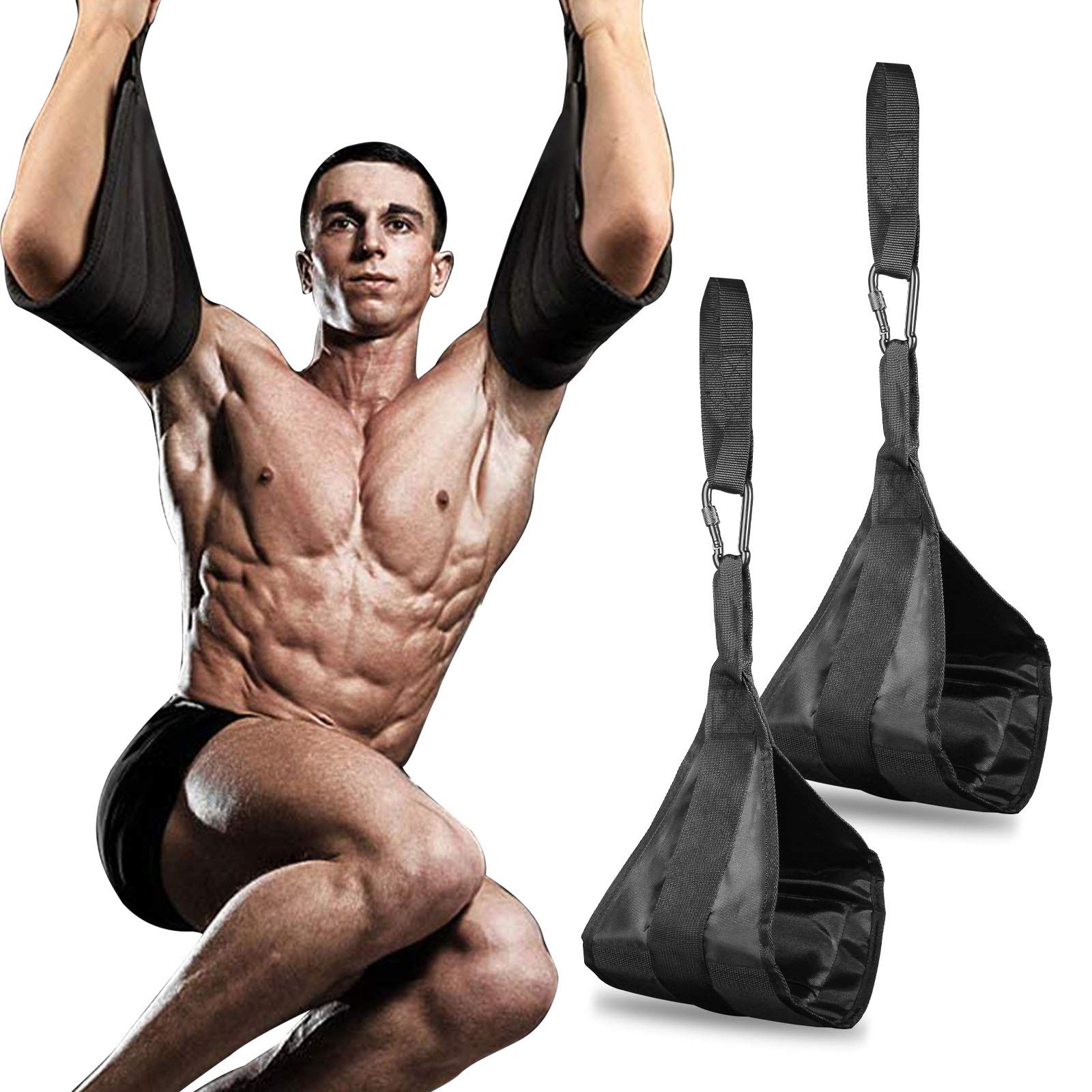 TOCO FREIDO Fitness Ab Slings Straps - Ab Straps for Pull Up Bar for Ab Workouts Premium Pull Up Straps & Hanging Ab Straps for Core Workouts Hanging Straps & Ab Hancer for Leg Raises, Knee Ups