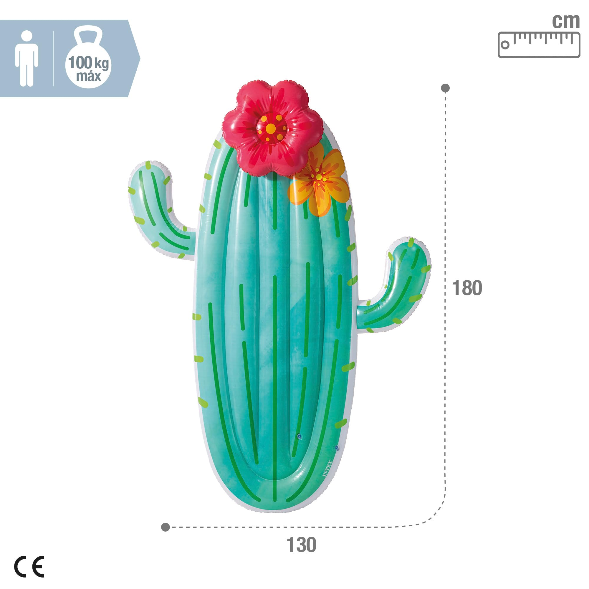 Intex 58793EU - Aufblasbare Luftmatratze Kaktus, Vinyl, Grn, 180x130x28 cm  : Amazon.de: Sport & Freizeit