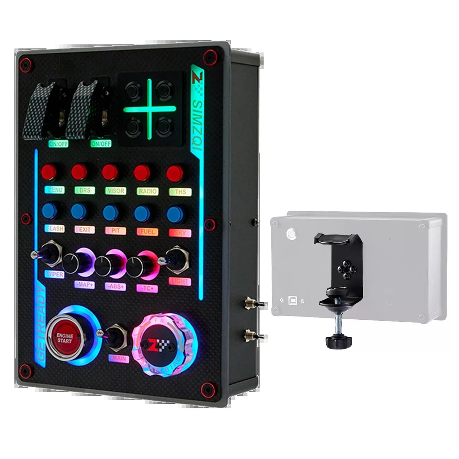 Multifunktionale Sim Control Button Box für Fanatec Thrustmaster/Simagic/Logitech G920 G923 G29/Fanatec A10/; PC USB Simuliert Rennwagen Zentrale Steuerbox Sim Hub für Truck ATS & ETS2 Hub Instrumen