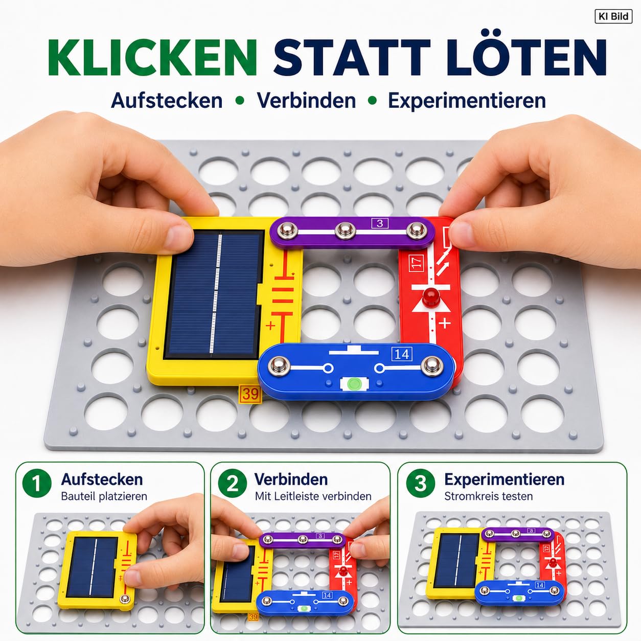 NoDNA - Cassetta elettronica per bambini a partire da 8 anni di esperimenti per bambini a partire da 8 anni, kit di costruzione elettronica, kit di montaggio elettronico, regalo per ragazzi 8 anni