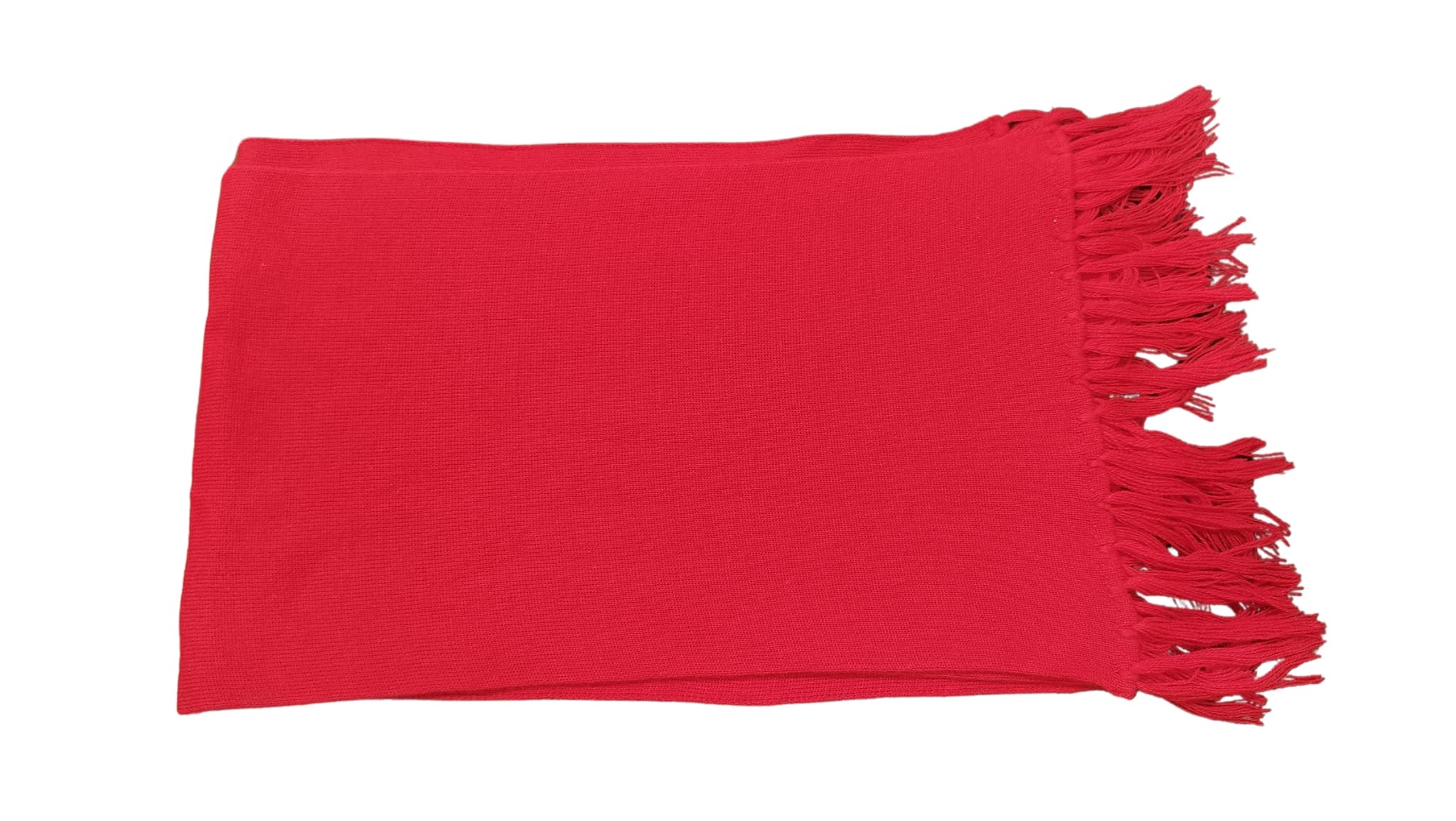 Blood Red Woolen Muffler For Unisex-image-41