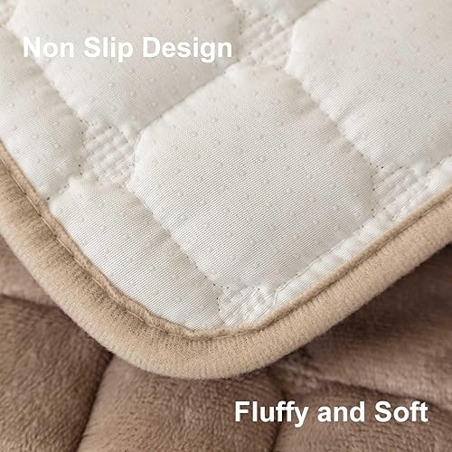 Miniatura 5 de Funda de terciopelo lavable para perros y mascotas, funda antideslizante para sofá modular de 3 cojines, funda para sofá de 3 cojines L, protector