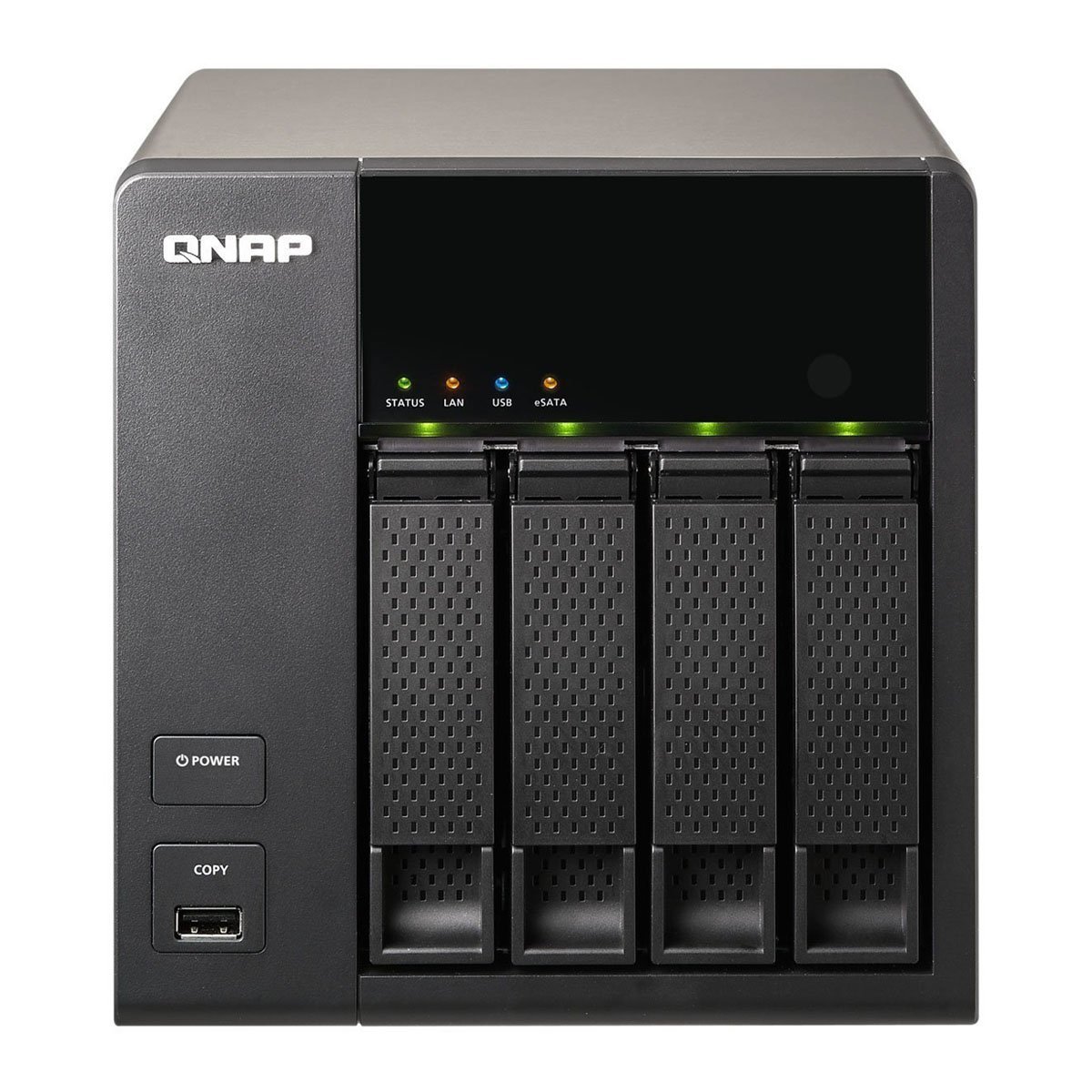 QNAP Marvell 1.6GHz CPU 512MB RAM USB 3.0 2-LAN Hot-Swappable 4-Bay Personal Cloud NAS with DLNA, Mobile App and iSCSI (TS-420)
