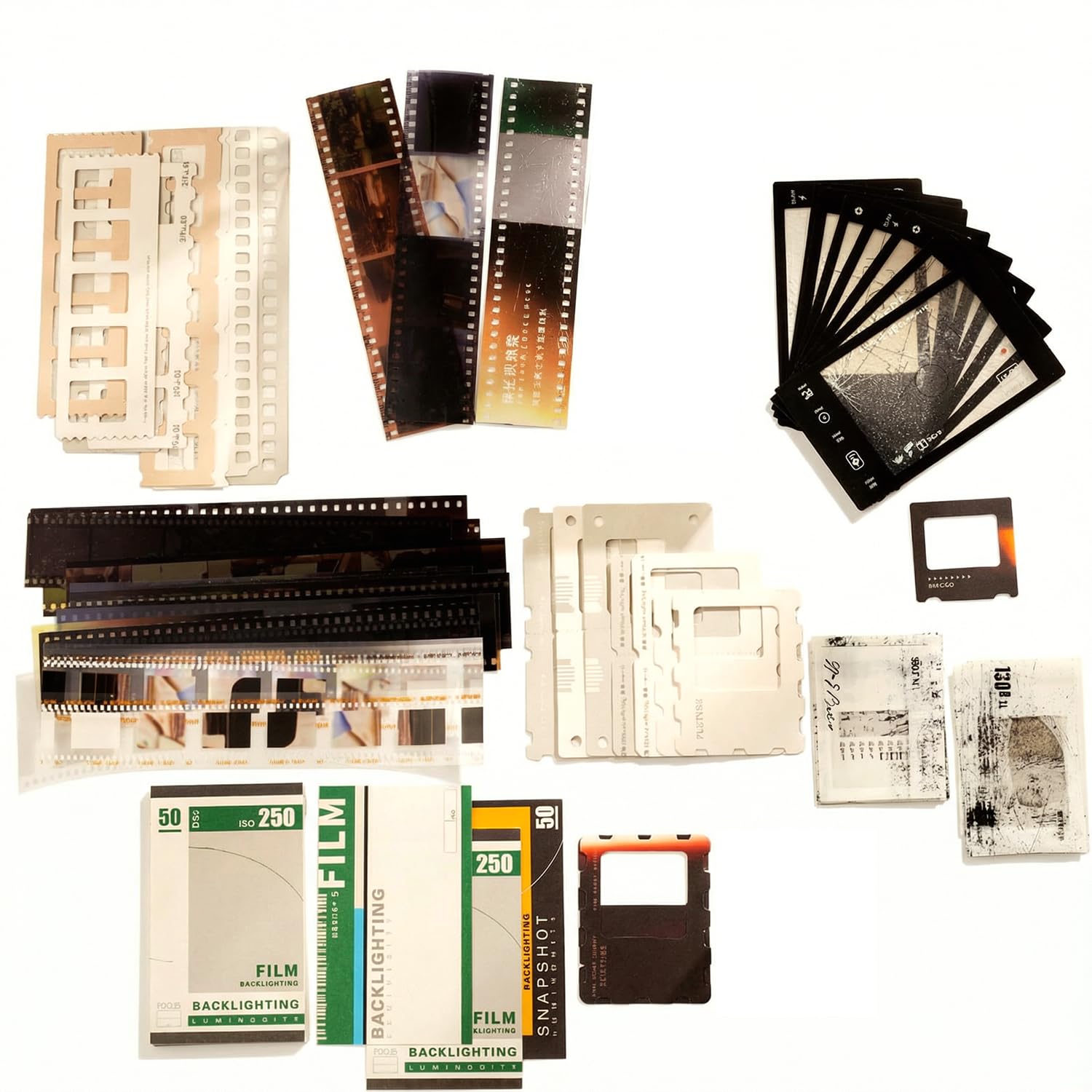 KIMHOME Vintage Film-Themed Scrapbooking Stickers Set, Aesthetic Journaling Accessories, Retro Film Strip Decorative Stickers & Cards for DIY Scrapbooks, Laptops, Planners, and Craft Projects
