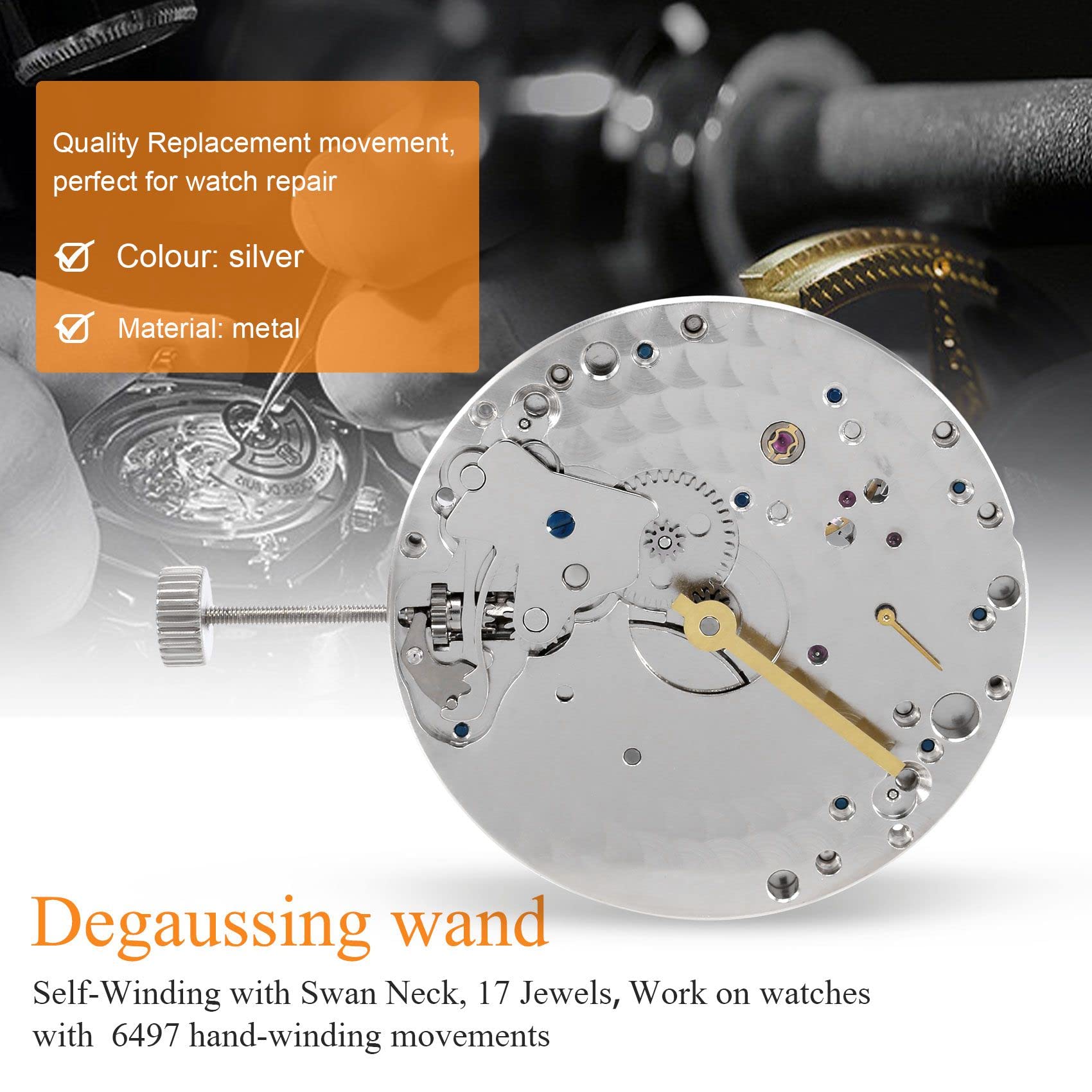 Mechanischer Hand Aufzug 6497 St36 Uhrwerk Uhr P29 44Mm Rostfreier Stahl Uhren GehäUse Fit 6497 Uhrwerk Uhr