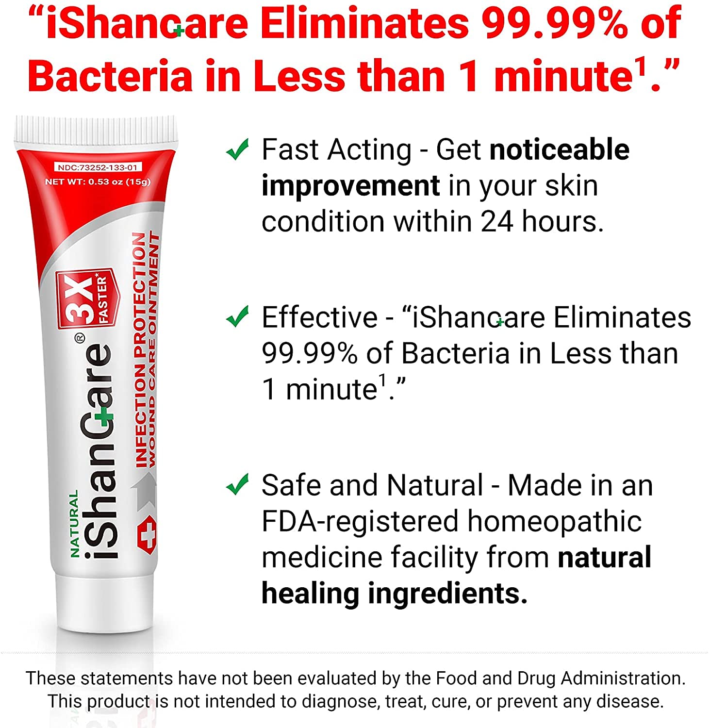 iShanCare Wound Care Cream 3X Faster Skin Healing,Max Strength