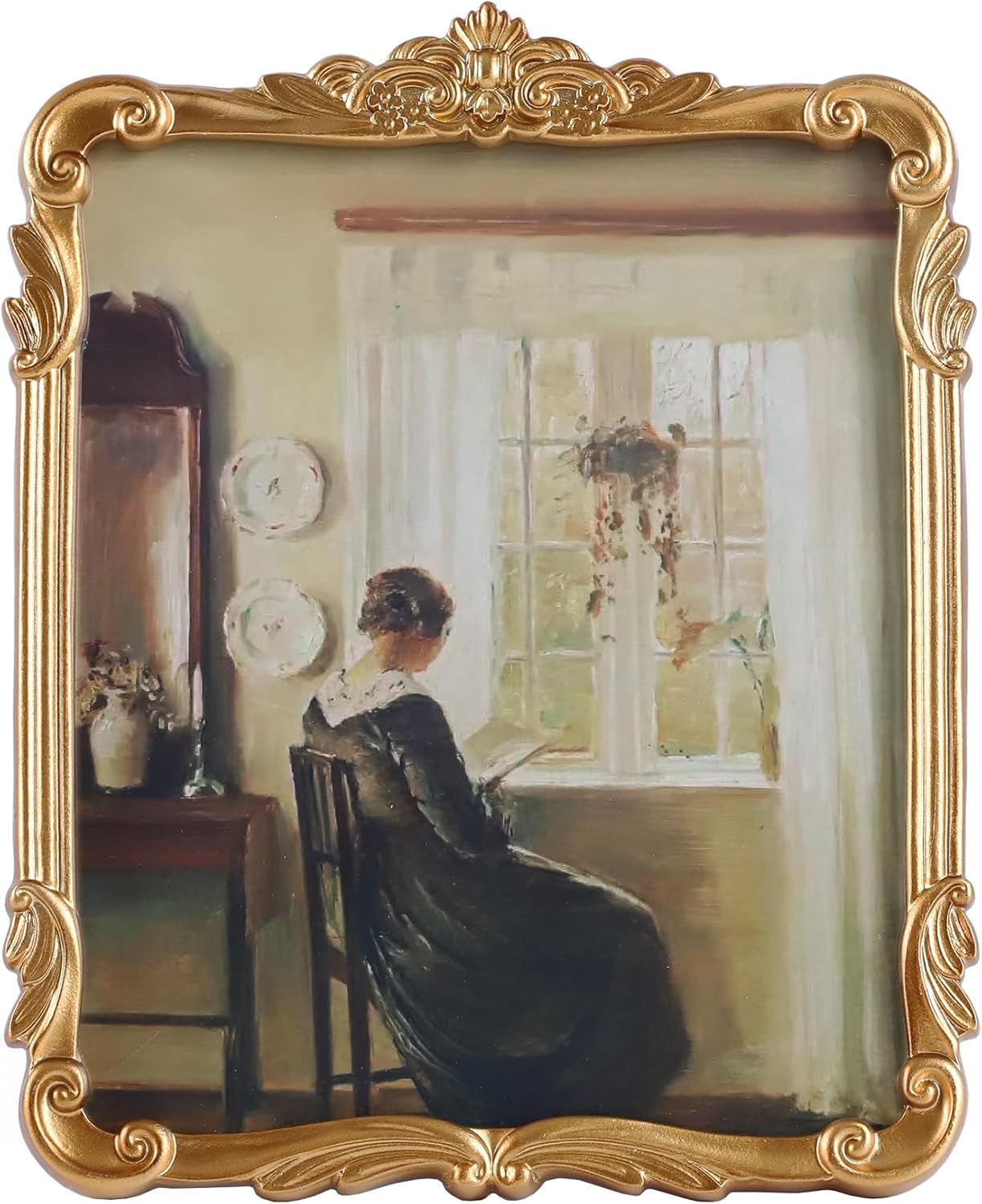 Vintage Picure Frames 8x10 Antique Victorian Gold Bronze Picture Frames for Tabletop and Wall Mount Ornate Retro Home Decor Gallery Wall Art(8x10 inch)