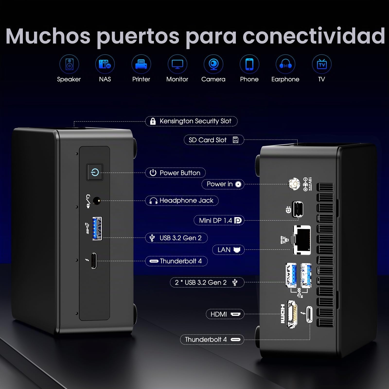 Intel NUC 11 Panther Canyon Mini PC, procesador Intel Core i7-1165G7, 32GB RAM, 1TB SSD, Win 11 Pro, LAN 1000M/WiFi 6/BT5.2, computadora empresarial para Oficina/Escuela/hogar (NUC11PAHi7)