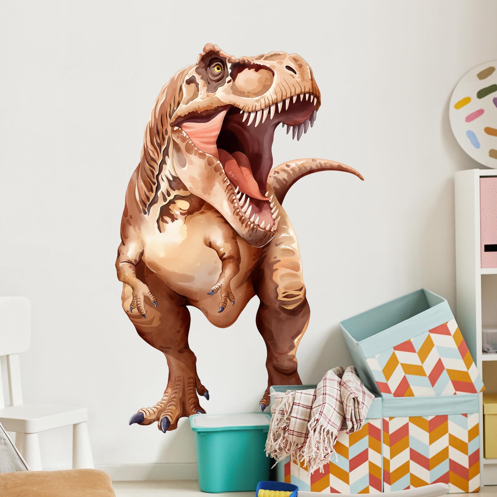 Pegatinas de Pared Dinosaurio Grande, Vinilos Decorativos Pared Tiranosaurio Dino, Adesivos Paredes Decoración para Habitación Infantil Dormitorio ludoteca (W78 * H124 cm)