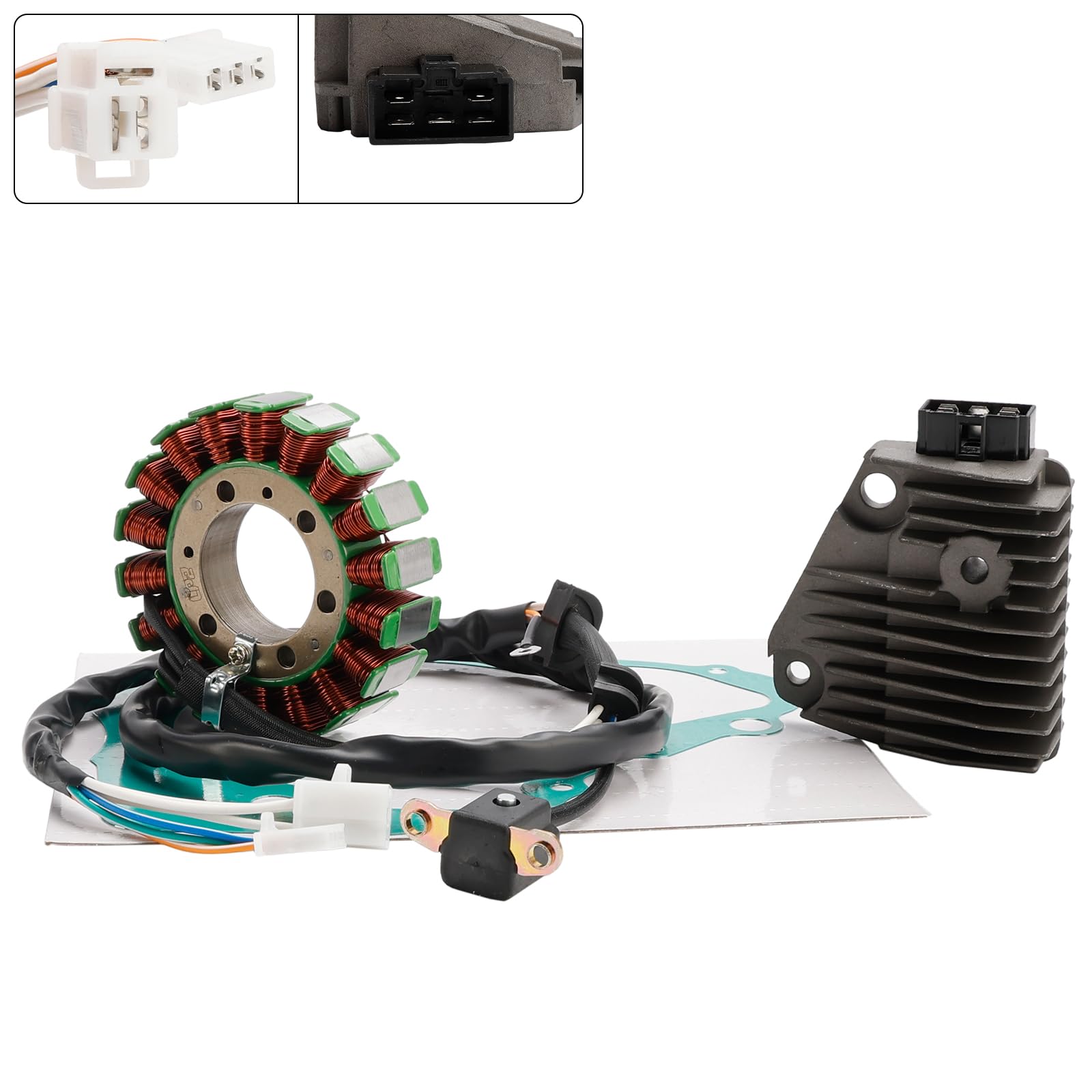 Topteng Stator Regulator Rectifier Gasket Apto para Yamaha XV125 Virago 125 1997-2000, XV125S Virago 125S 1999-2000, XV250 Virago 250 1991-2021, XV250 V-Star 250 2008-2018