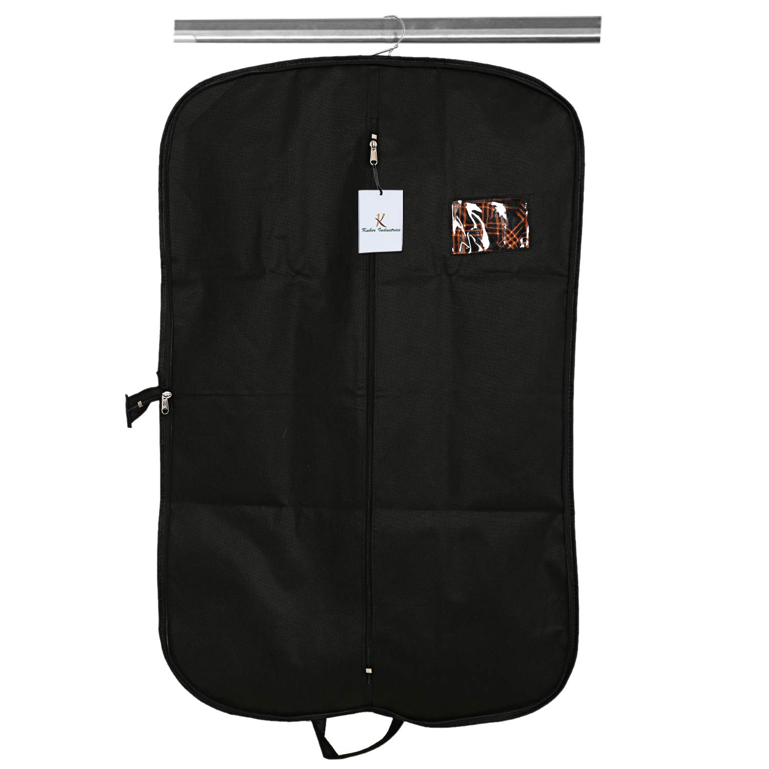 Kuber Industries Blazer/Suit Cover|Easily Foldable & Non Woven Fabric|Bag with Zipper Closure (Black)-image-45
