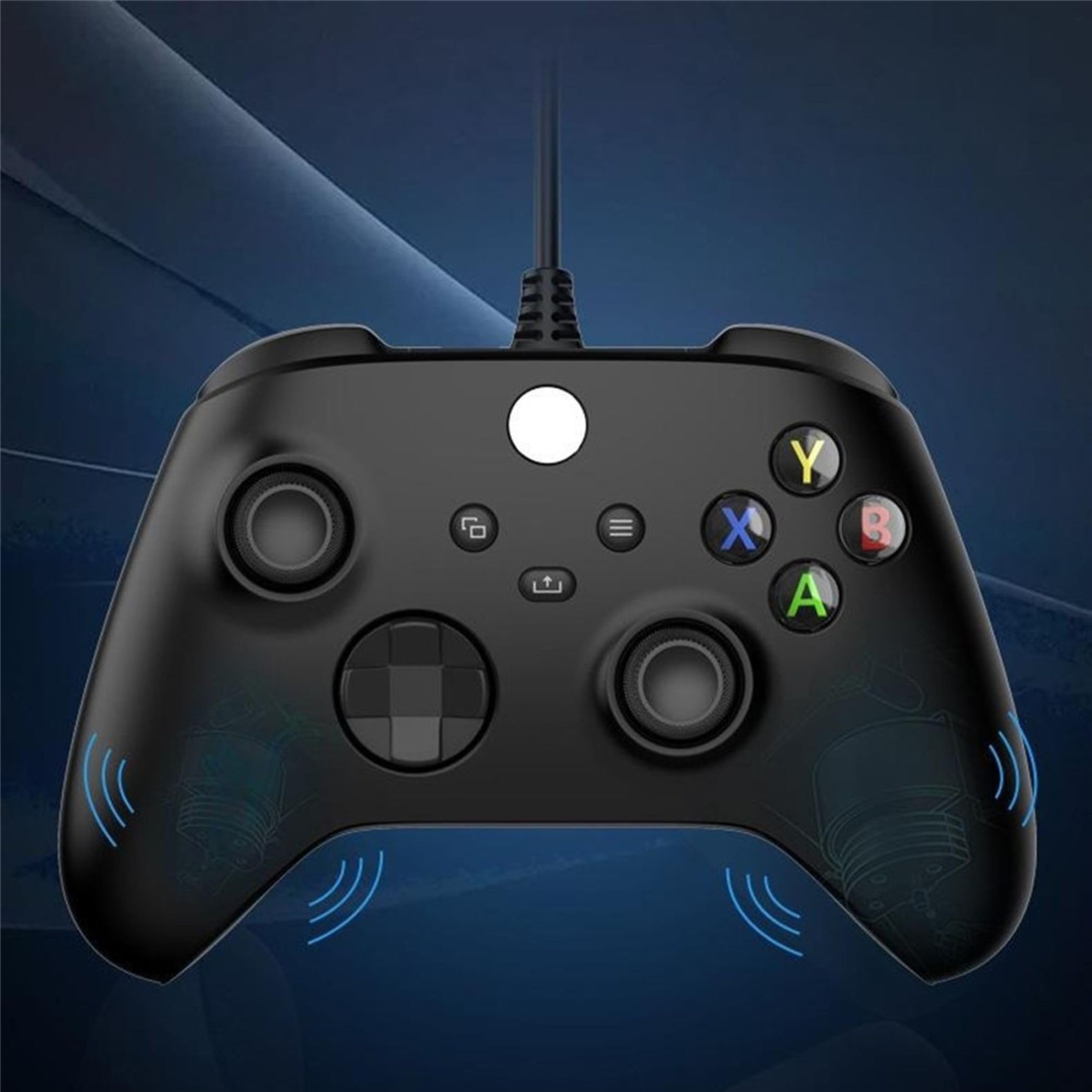 Wigento Kabelgebundener Controller für Xbox One, Xbox Series S/X und PC, USB Gaming Gamepad mit 3,5 mm Kopfhöreranschluss, Dual Vibration, 2,2 m Kabel