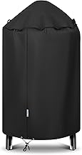SunPatio Round Bullet Smoker Cover 30 Inch, Heavy Duty Waterproof Pit Barrel Grill Cover for Weber, Charbroil, Char-Griller Kamado and More Grill, 30" Dia x 36" H
