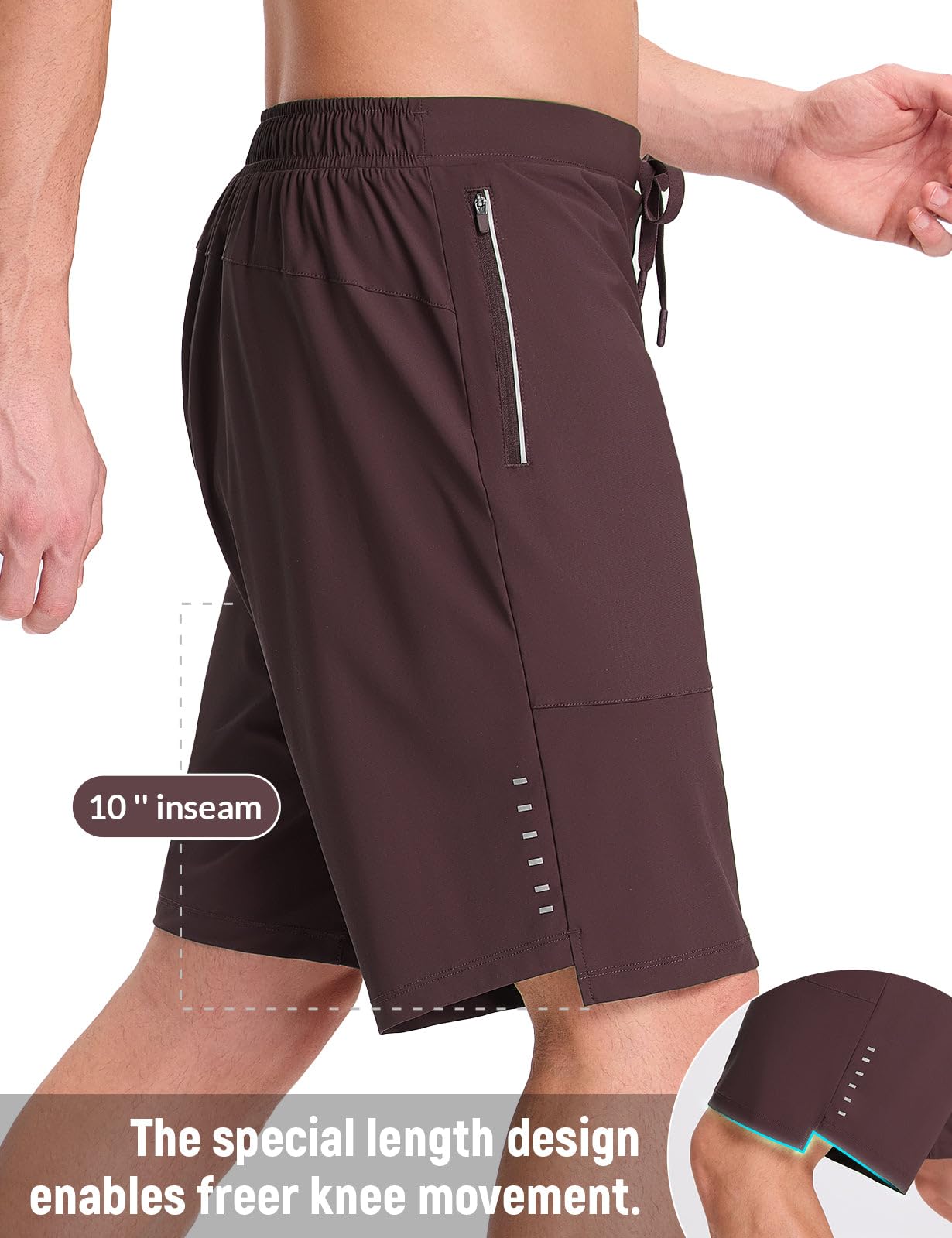 baleaf Pantalones de ciclismo para hombre, acolchados, 2 en 1, 2 en 1