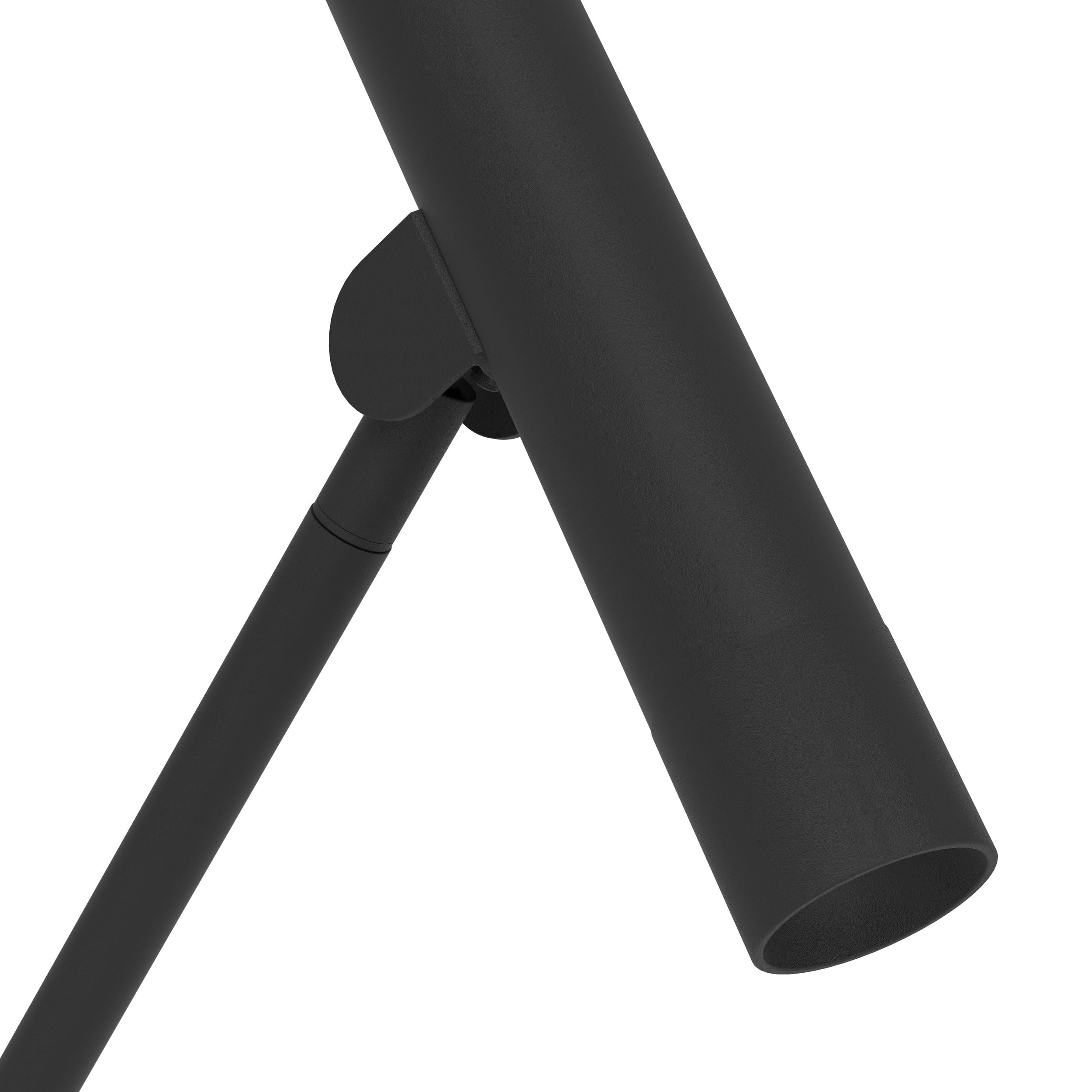 EGLO Lampa podłogowa LED Almudaina, wewnętrzna oprawa z obrotowym reflektorem, minimalistyczna metalowa lampa do salonu, czarna, ciepła biel, 157 cm