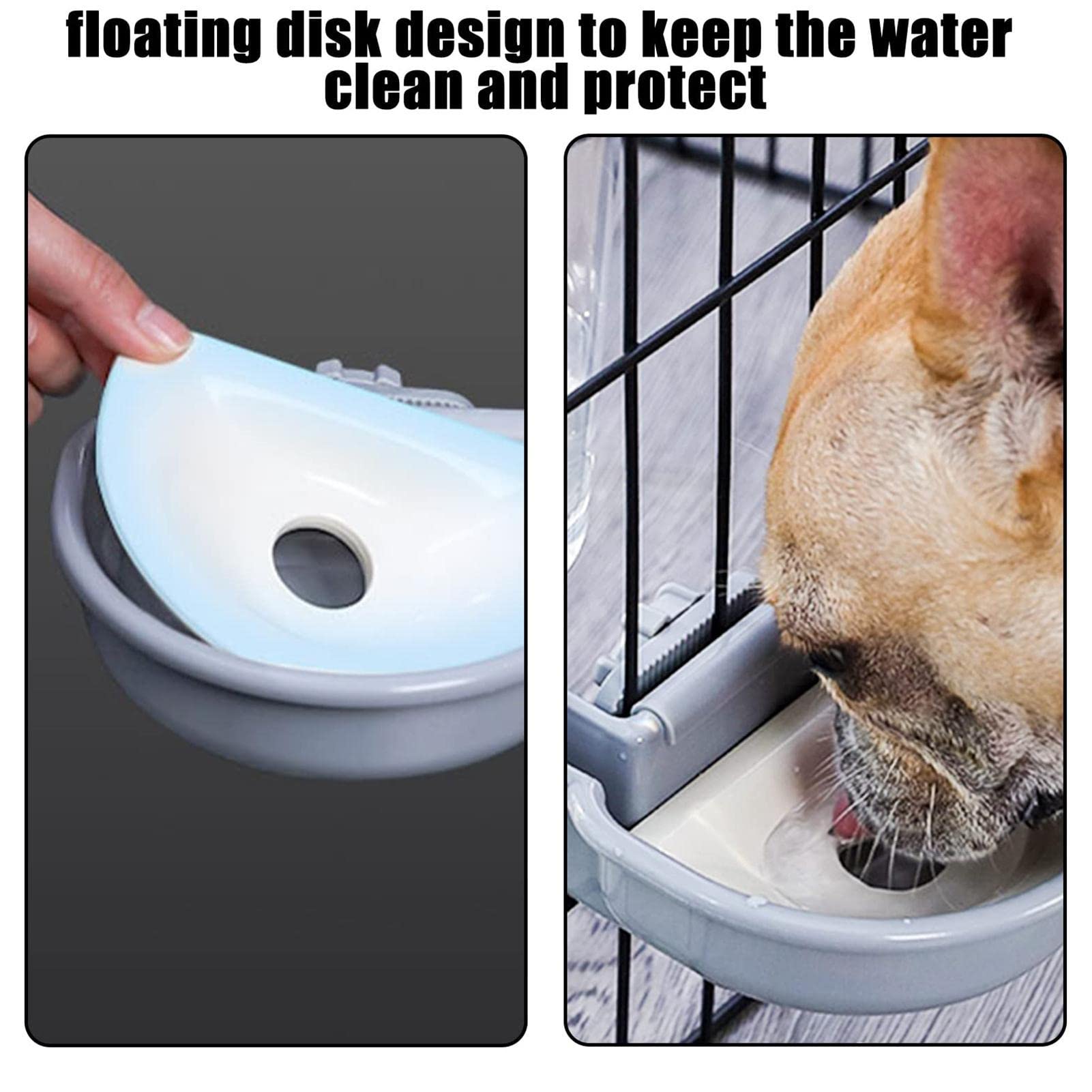 Faderr Automatic Pet Water Dispenser, 480ml Grey, Dog, Cat, Rabbit, Ferret, Small Animal, Gravity-Fed, ABS Material - Image 3