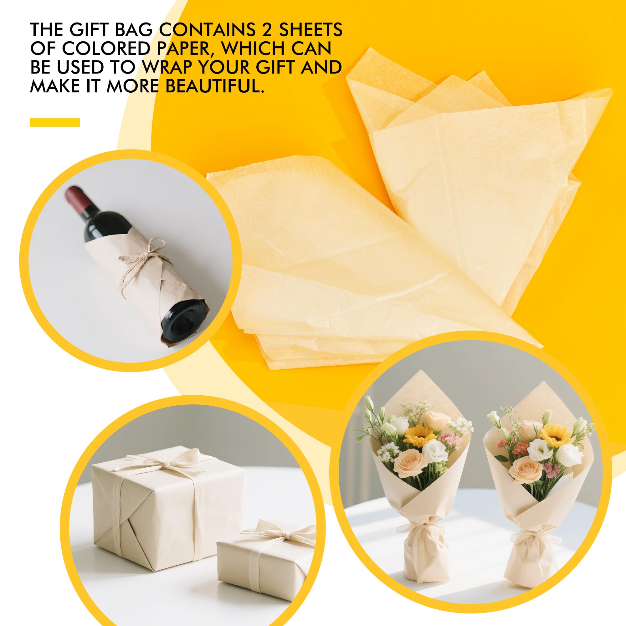 RACETOP 13" Large Happy Birthday Gift Bag with Handle, Tissue Paper and Card, Birthday Bags for Boys, Girls, Men, Women, Party