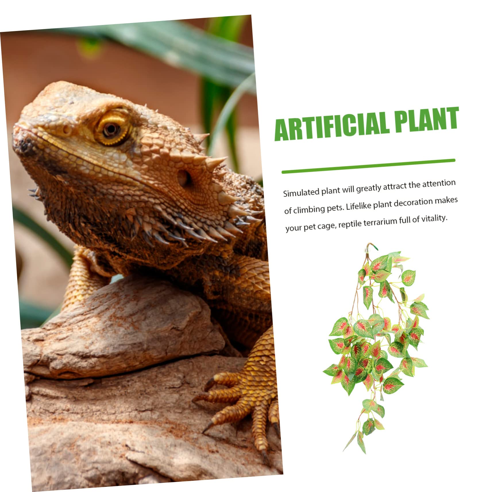YARNOW 4 Piezas De Hojas Decorativas para Reptiles Trepadores Plantas Delicadas para Reptiles Accesorios para Terrarios De Lagartos Terrarios De es De Serpientes