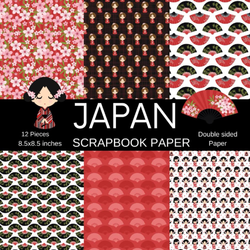 Japan Scrapbook Paper: 12 Pieces Double Sided Scrapbook Paper For ...