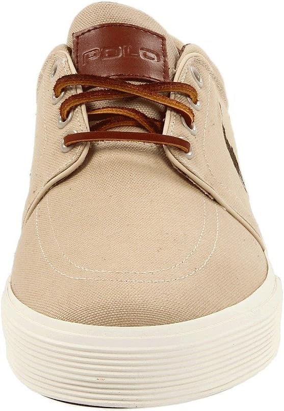 POLO RALPH LAUREN Faxon Low-Top Canvas Sneaker 7.5 Khaki Canvas