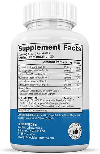 Miniatura 4 de Lean Time Keto Pills 1275 mg Fórmula nueva y mejorada que contiene vinagre de sidra de manzana, aceite de oliva virgen extra en polvo, hoja de té