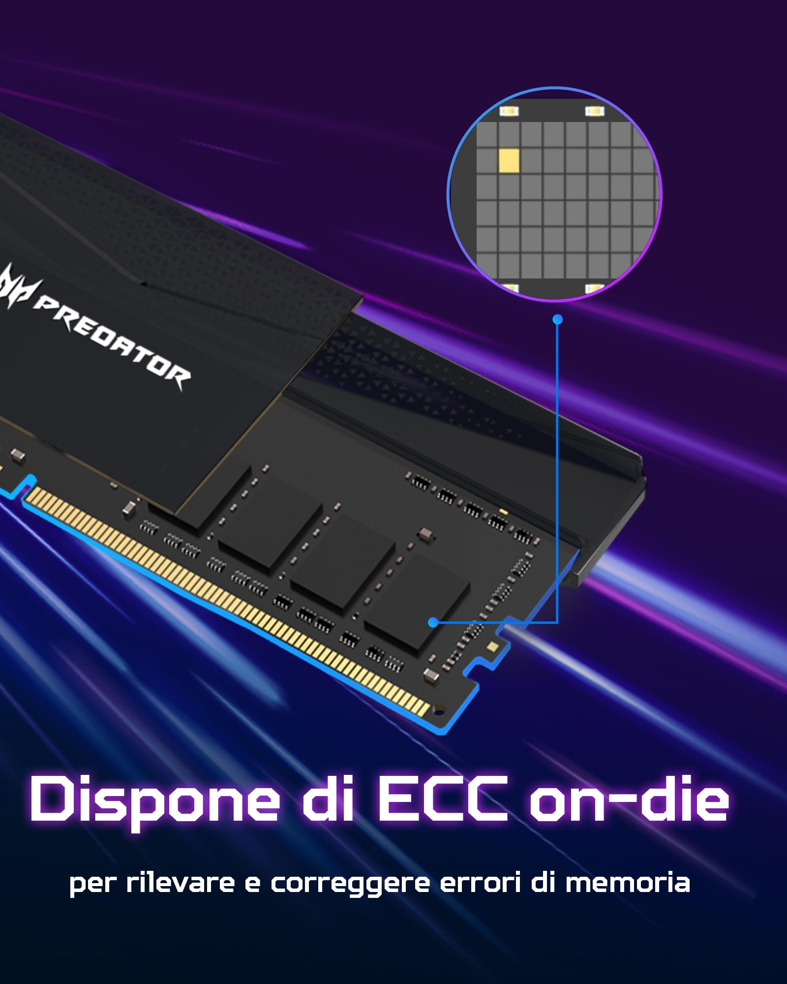 Acer Predator Pallas II DDR5 RAM 32GB (16GBx2) 6000MHz CL36 - Intel XMP 3.0 & AMD Expo - Memoria per computer gaming (Nero)