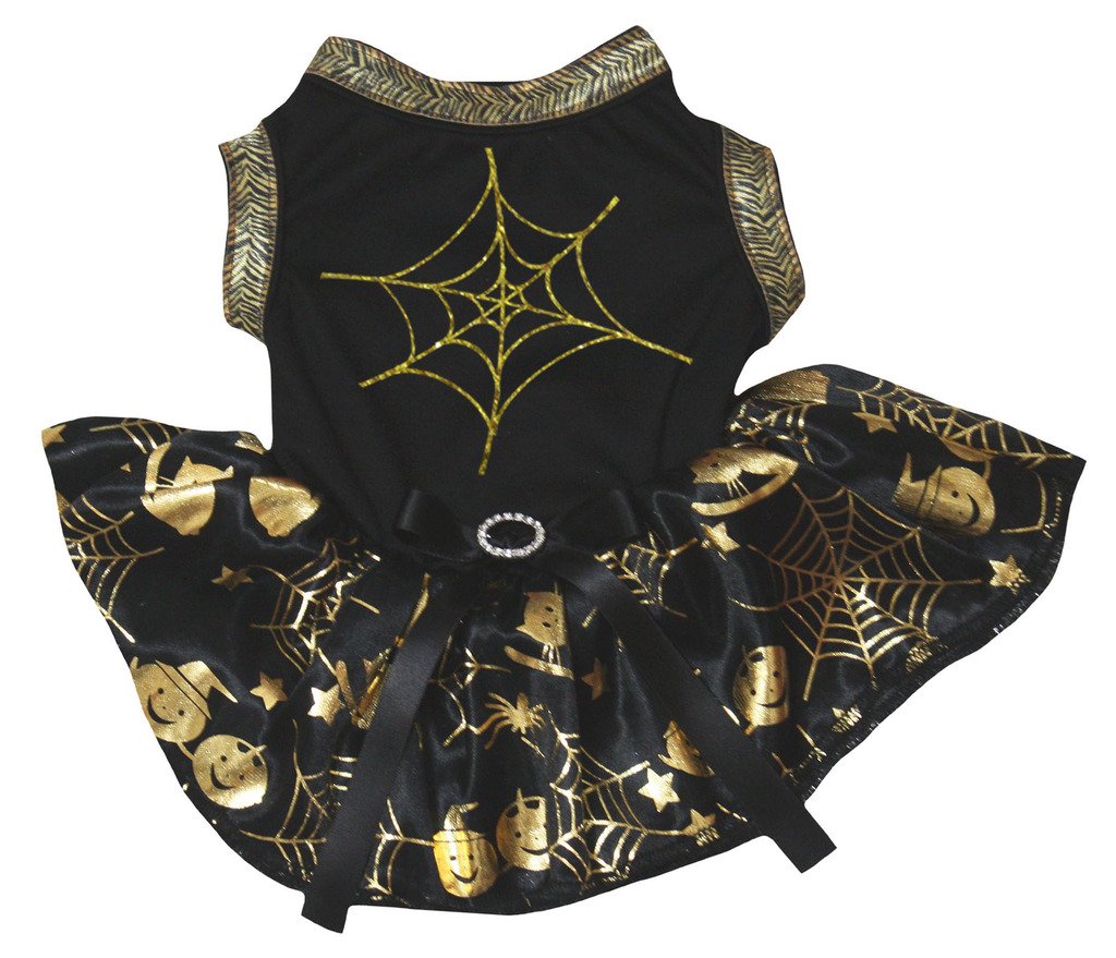 Tutu pour chien noir doré haut de gamme Doggie Style Store en XL