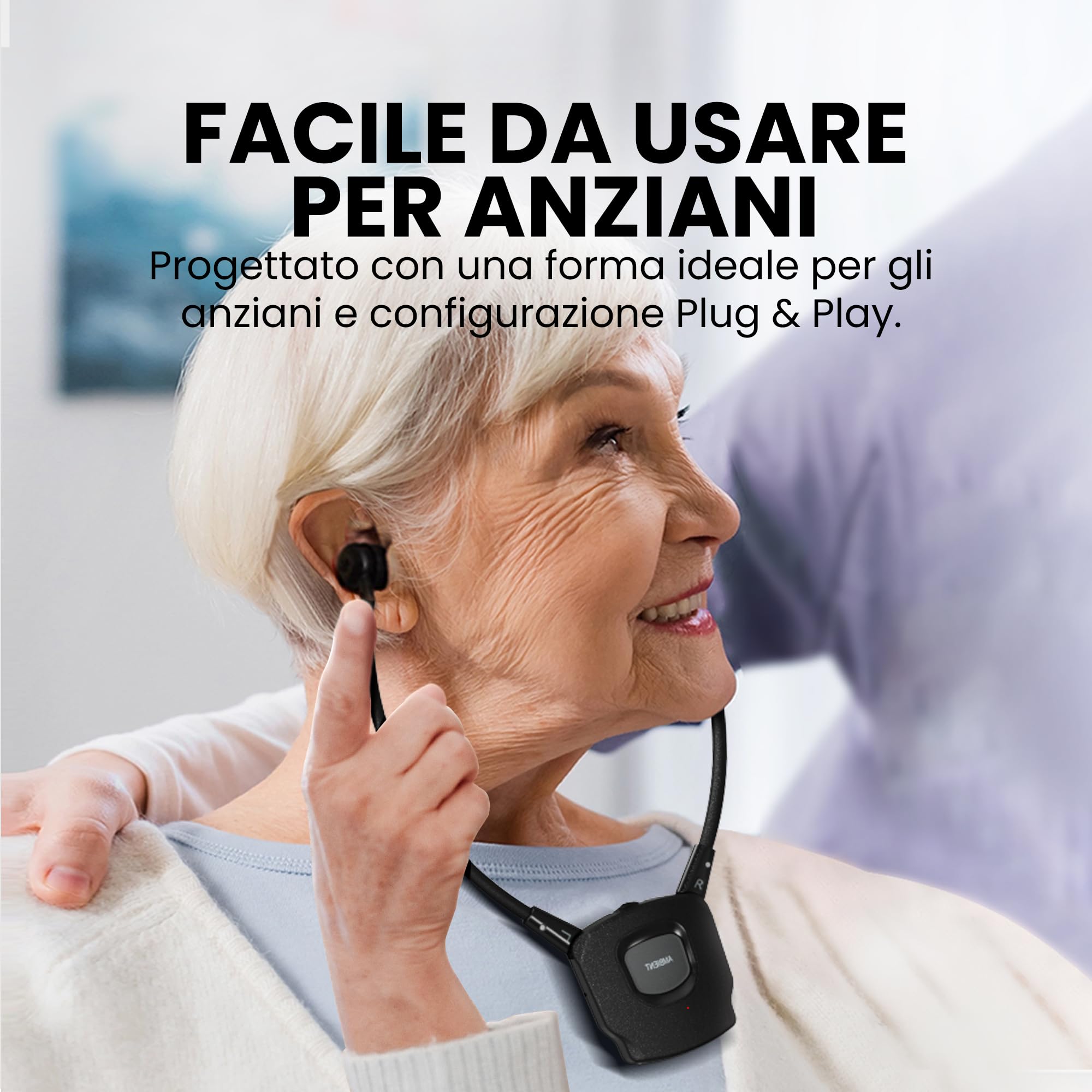Avantree HT381- RF Digitale Cuffie Senza Fili la TV con Trasmettitore RF, Controllo del Volume Bilanciato L/R, Wireless Auricolari per Anziani, Compatibili con TV con Uscita Audio Ottica o AUX | Controllo Volume L/R, Suono Ambientale, 3 Modalità EQ, Trasm