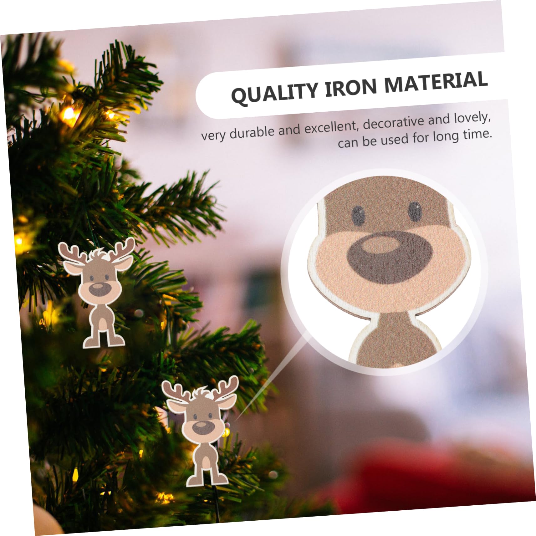 MAGICLULU 8 Sätze Elch Charme Dekorationen Lichterketten Baumschmuck Weihnachten Weihnachtsdeko Bastelset Weihnachtsbaum-Hirsch-anhänger Weihnachtsschmuck 10 Stück * 8