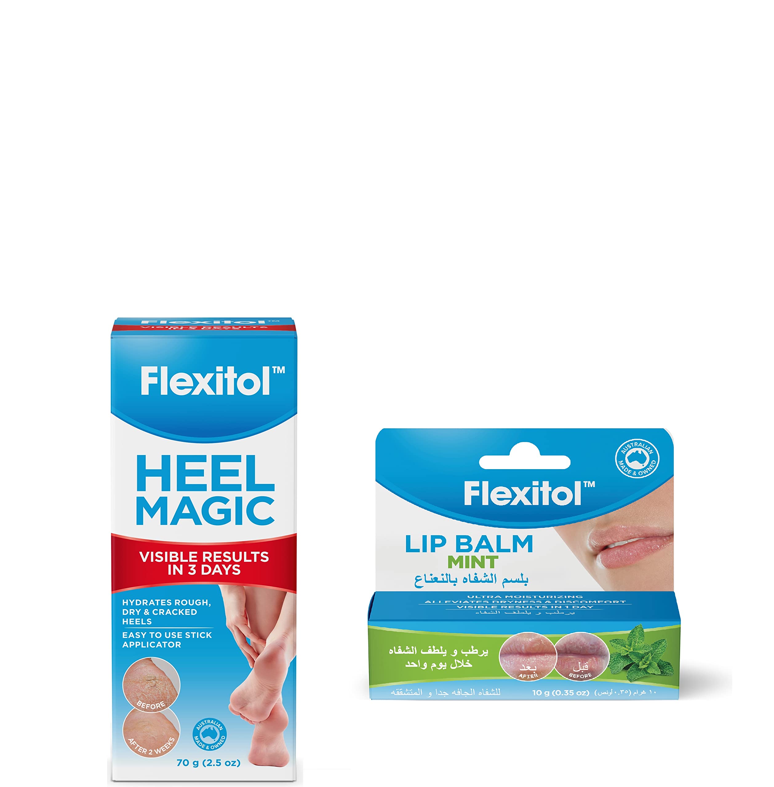 Flexitol Heel Magic 70G + Flexitol Lip balm 10g- Mint