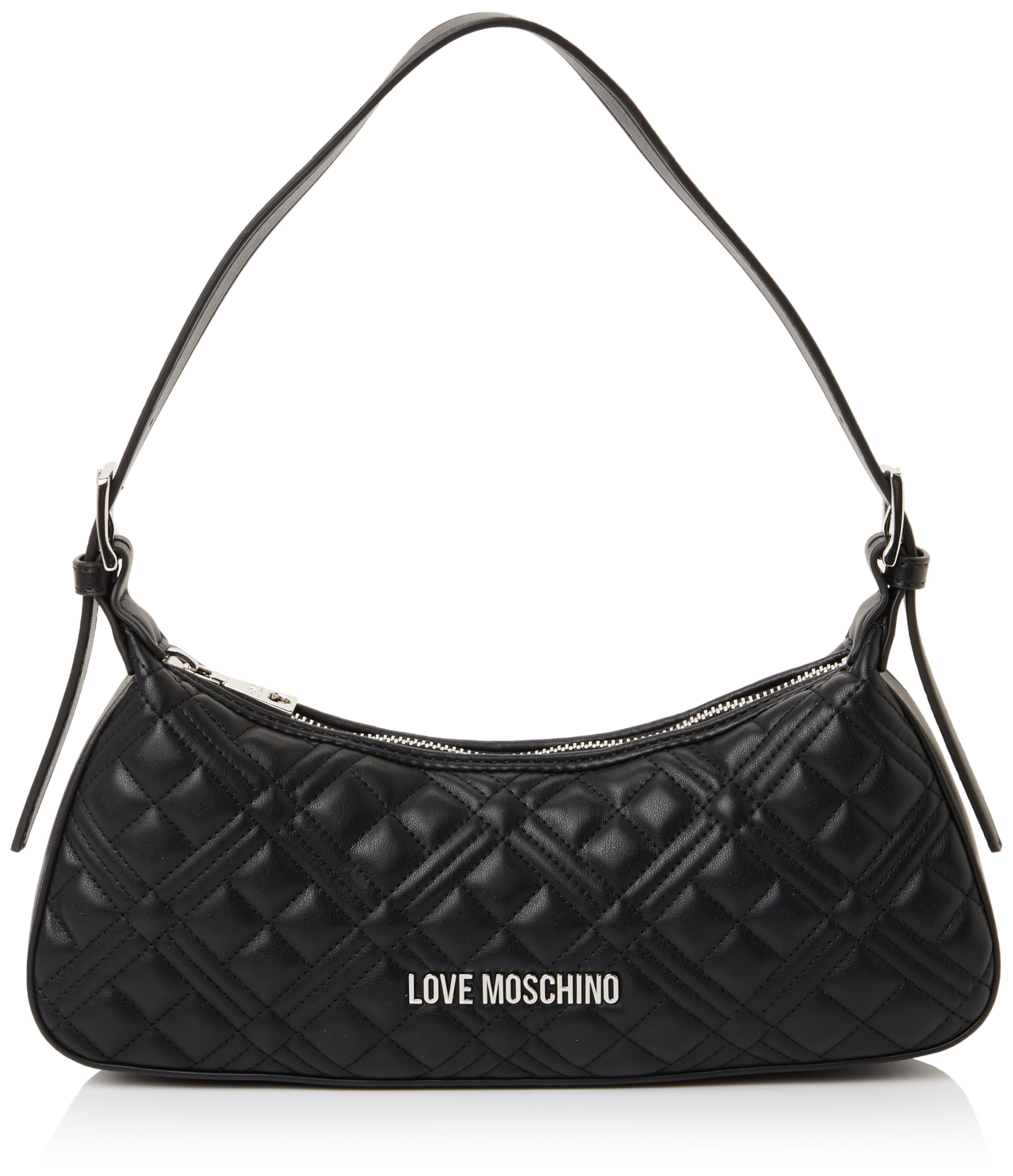 Love Moschino BORSA QUILTED PU NERO+GAL.ORO
