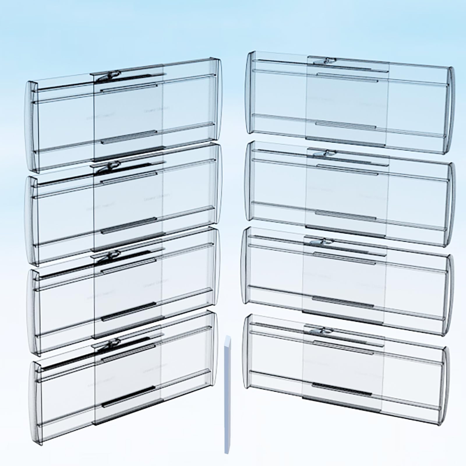 Confezione da 8 divisori regolabili per cassetti, per vestiti, altezza 15,2 cm, espandibili da 30,5 a 50,8 cm, separatori in plastica per cassettiere, camera da letto, bagno, cucina, ufficio