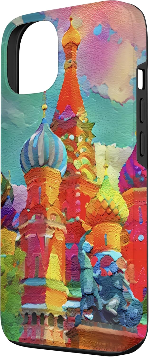 Bright sight of Saint Basil's Cathedral - Russia Artistic Case for iPhone 13