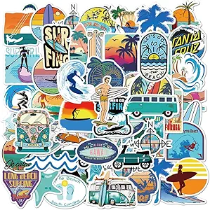 Surfing Stickers | 50 Pcs