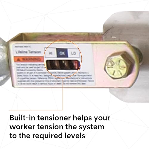 Miniatura 7 de 3M DBI-SALA Sayfline 7602080 Sayfline Sistema de línea de vida horizontal, cable de 80 pies con terminación Wedgegrip, tensor de tensor, absorbente