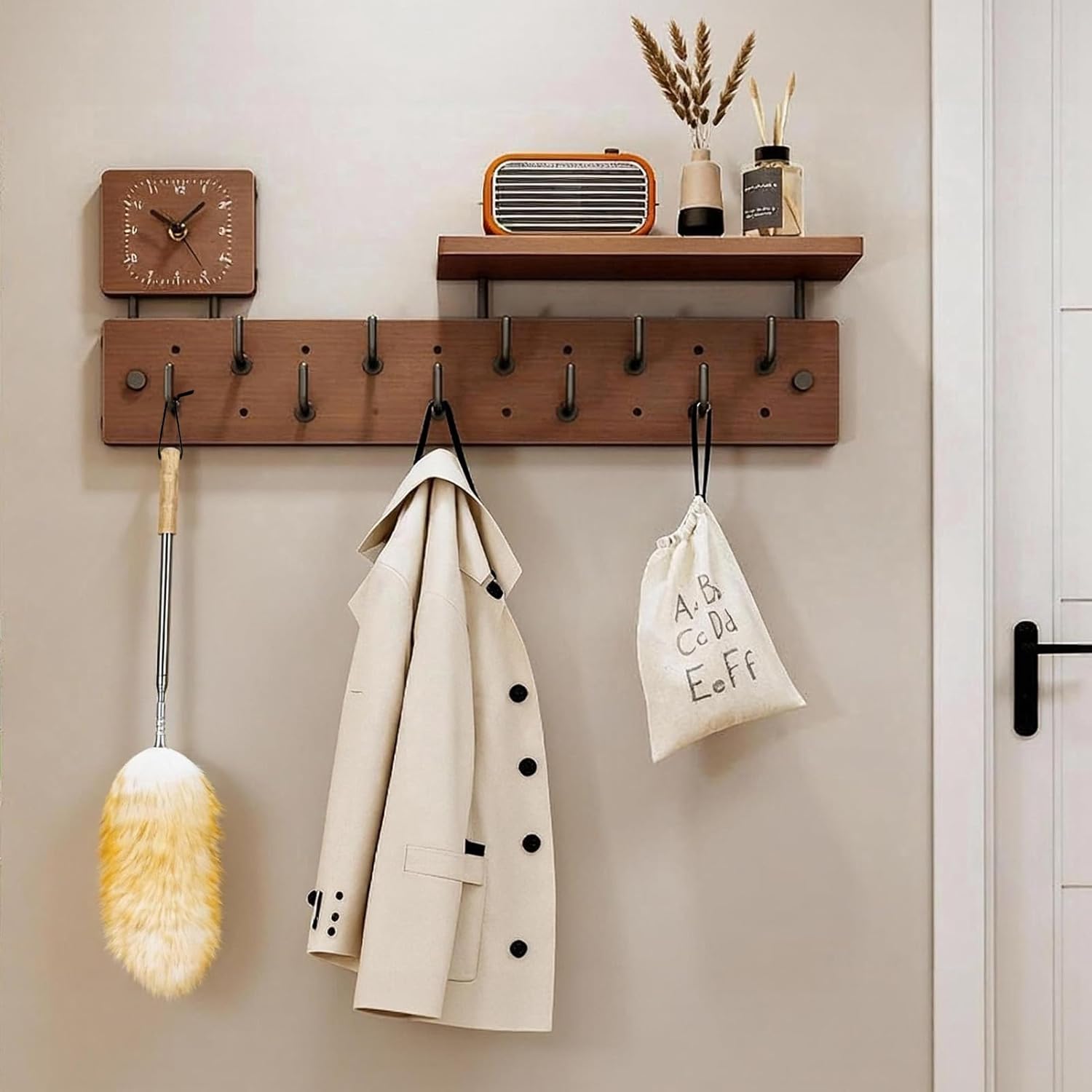 Extendable Lbswool Feather Duster 31-88 Inch, Anti-Static Wool Duster