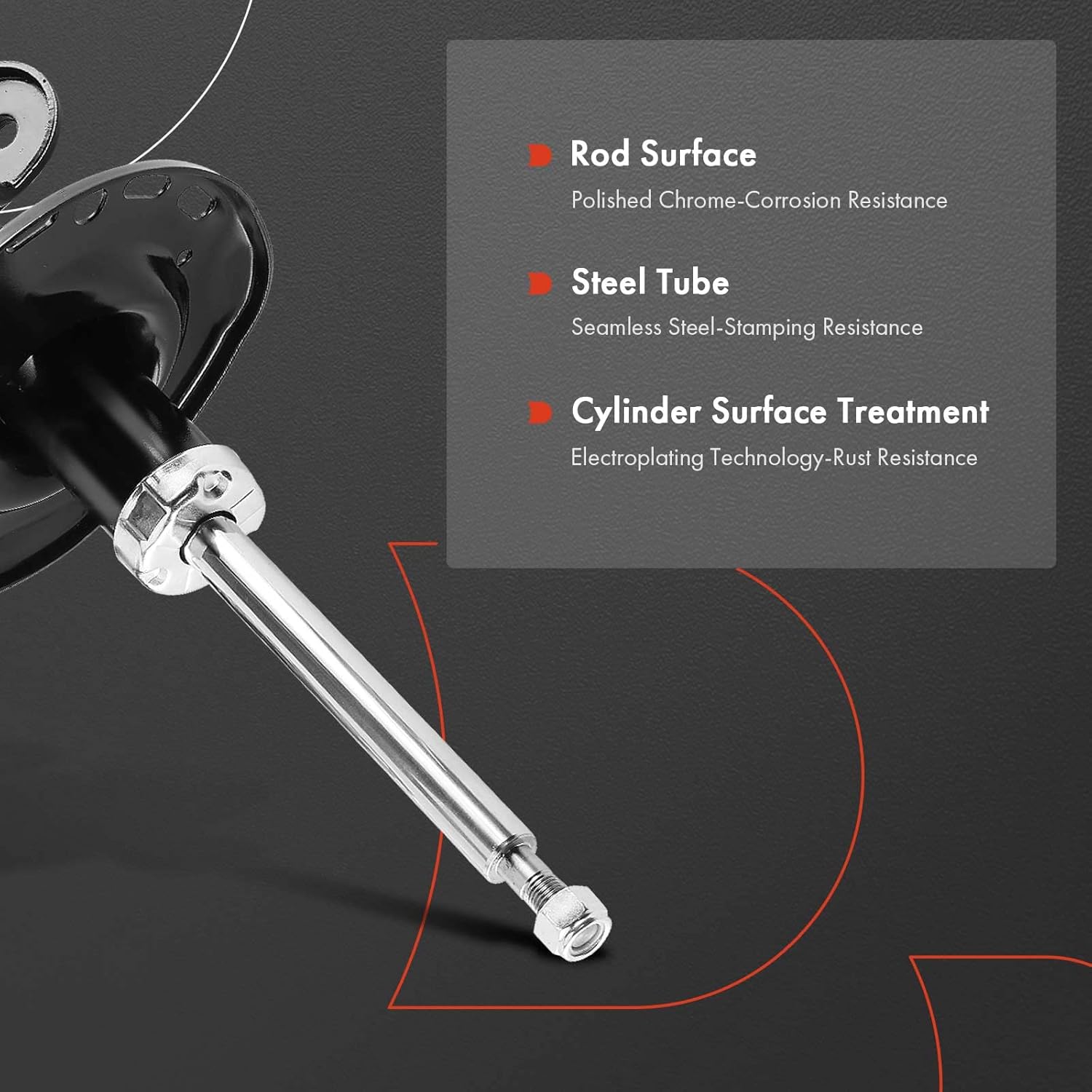 A-Premium Front Struts Compatible with Toyota RAV4 2013-2018 & Lexus NX300 2018-2021, NX200t 2015-2017 - 2x Replacement Suspension Bare Strut Shock without Coil Spring