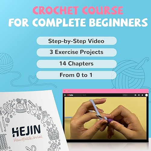 Miniatura 5 de Kit de ganchillo para principiantes, los kits de ganchillo de unicornio para niños y adultos incluyen hilo arcoíris, videos tutoriales, ojos y