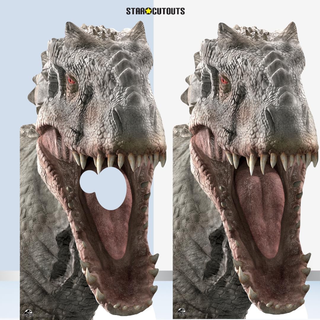 STAR CUTOUTS Ltd SC1281 Official Jurassic World Indominus Rex Dinosaur Stand in 189cm Tall, Multi Colour