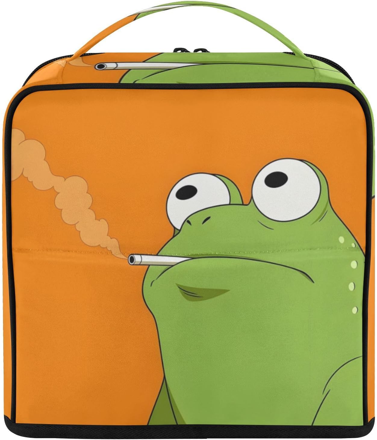 Standing Makeup Bag Frog Funny Green Travel Case Organizer